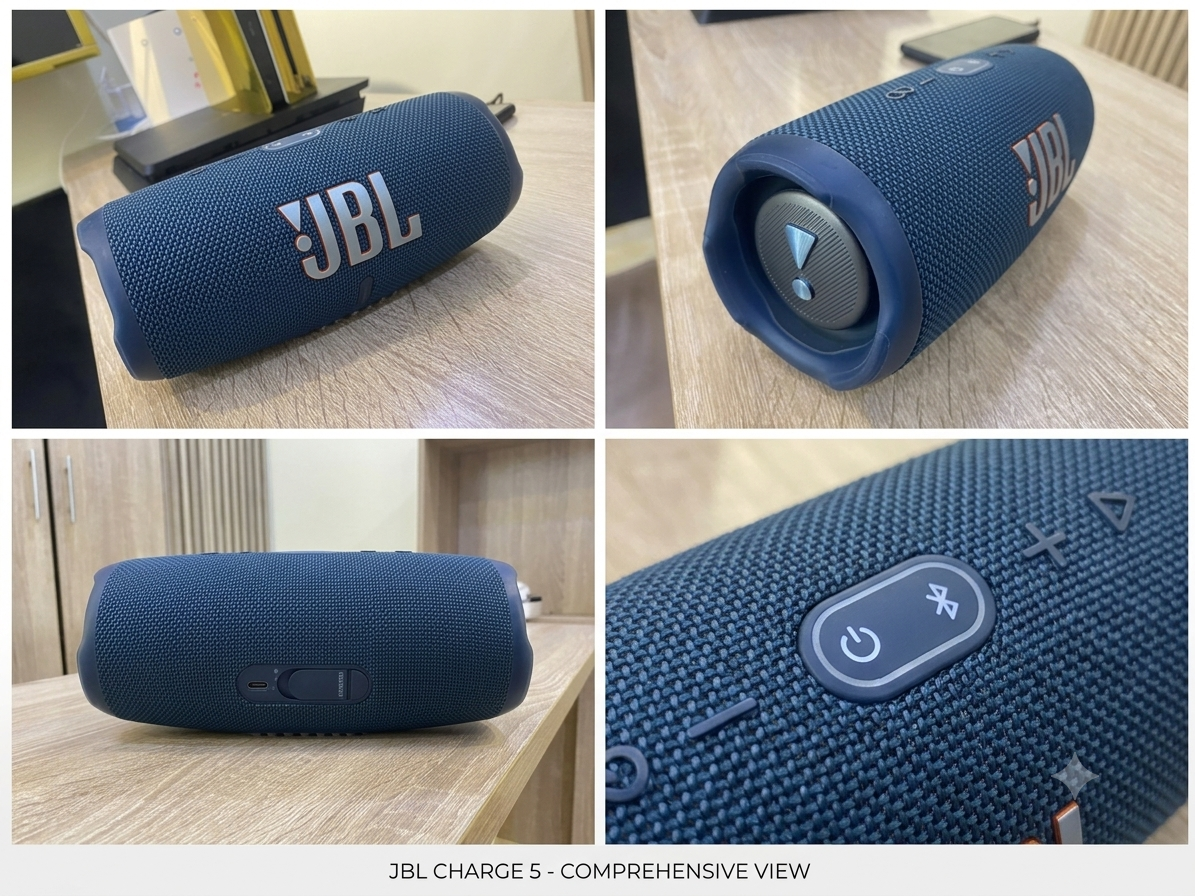 Fairly Used JBL Charge 5 Portable Bluetooth Speaker (Blue)